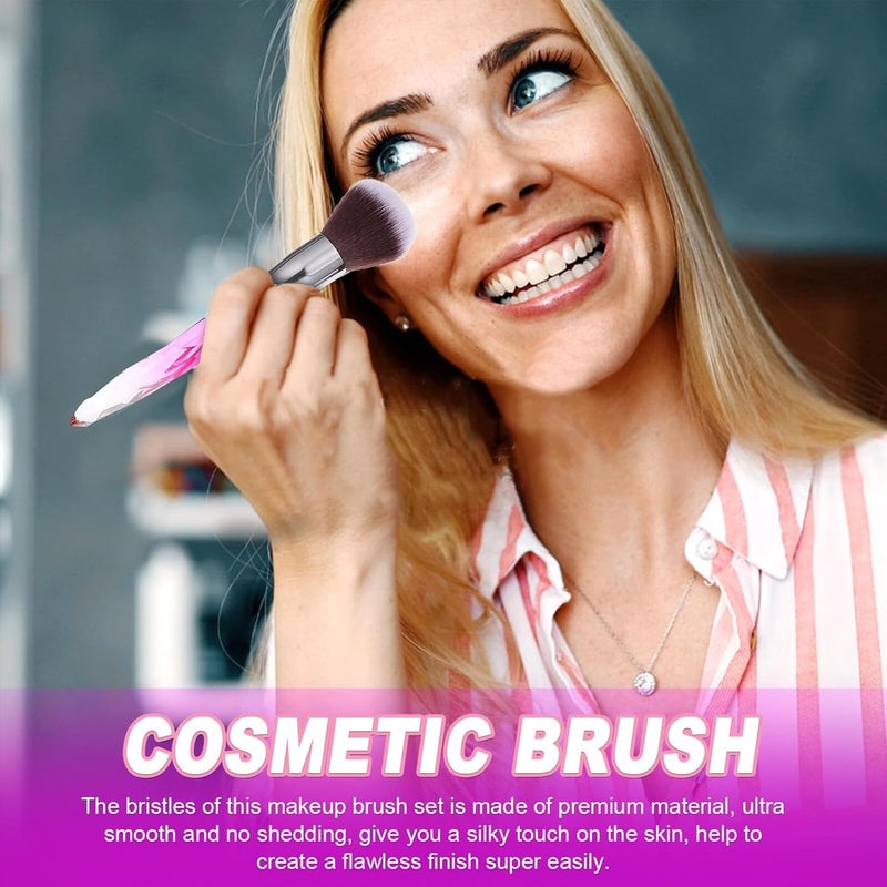 10Pcs Purple Makeup Brushes Set Soft Bristles For Beginners Professional Cosmetic Kit - Image 3